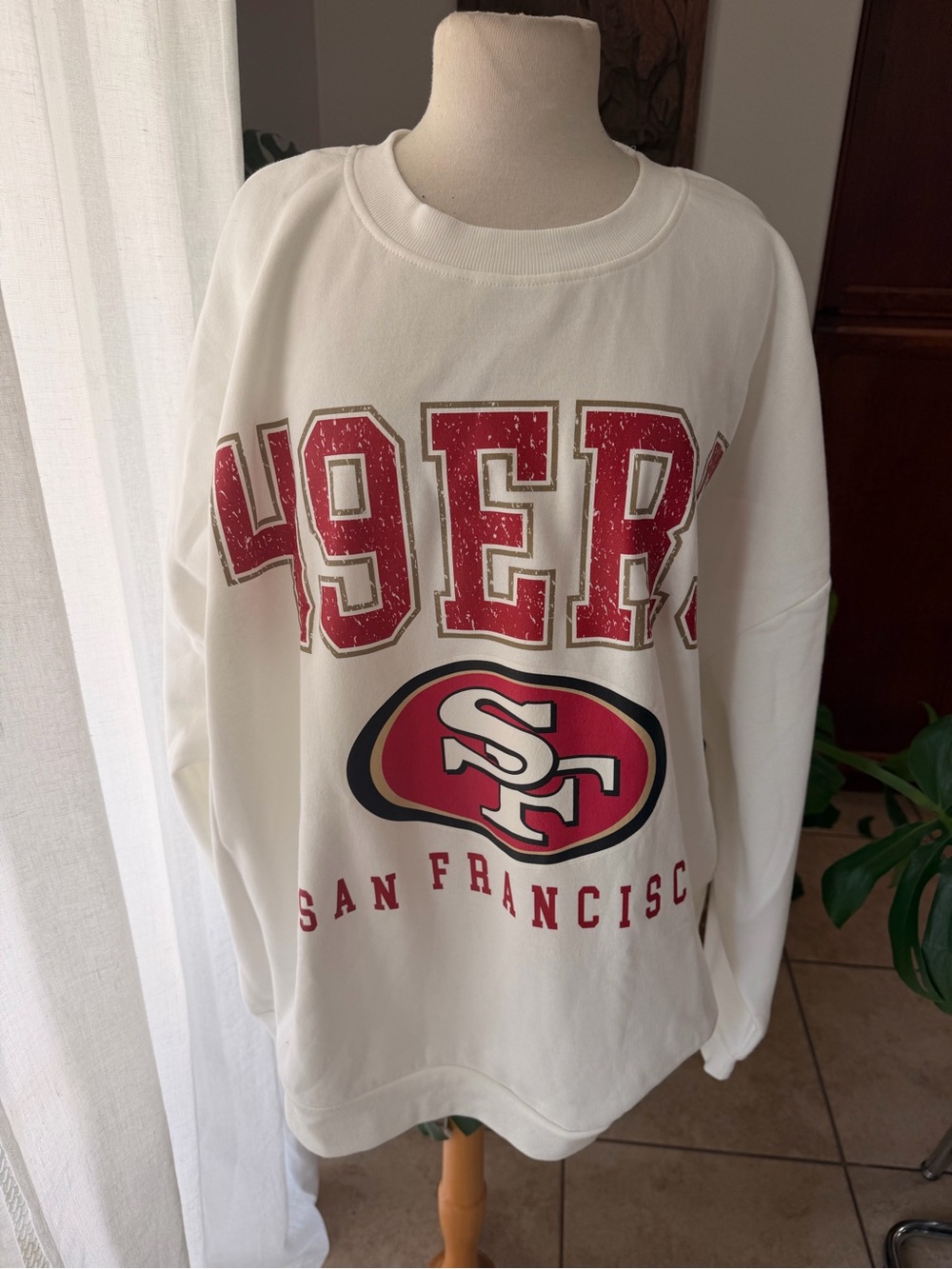 San Francisco 49ers Oversized Sweatshirt XXL NFL Gameday Couture NWT